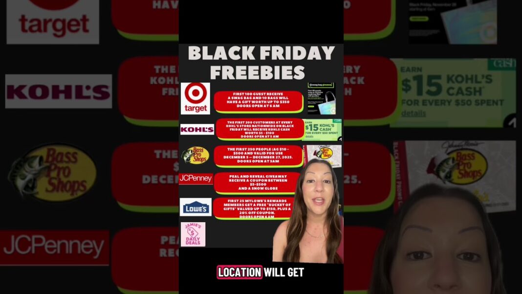 Black Friday freebies!! Target, Kohls, Bass pro and more! #blackfridaydeals #target