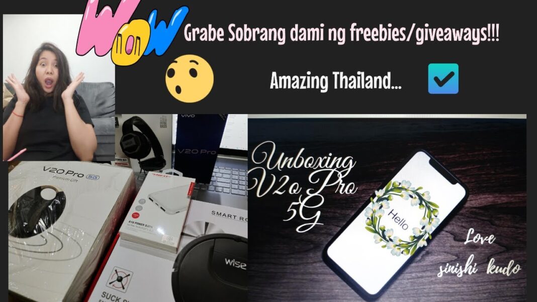 Unboxing V20 Pro 5G (WoW!) Grabe super dami ng freebies/Giveaways/Thailand