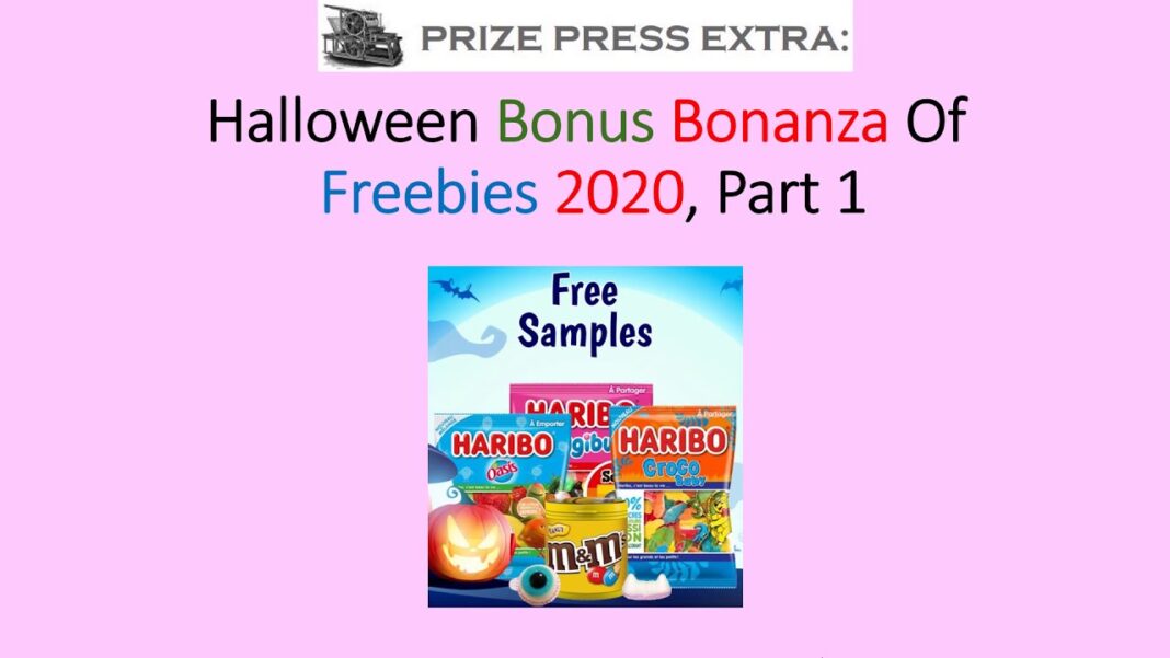 Donna's Glorious Giveaways Presents: Halloween Bonus Bonanza Of Freebies 2020, Part 1