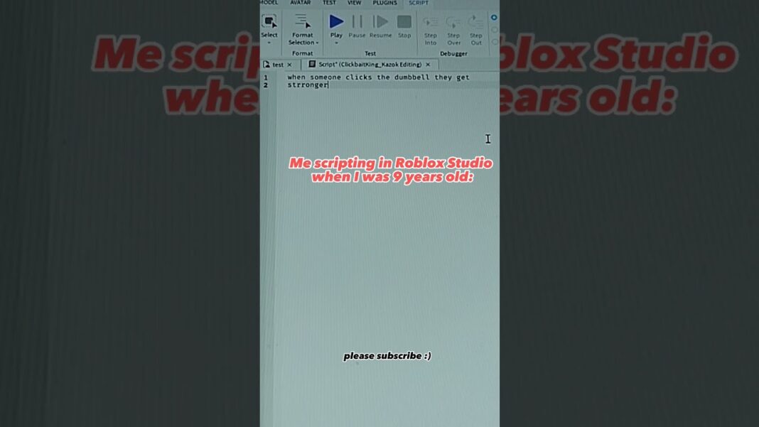 Scripting for the first time be like: #roblox #shorts
