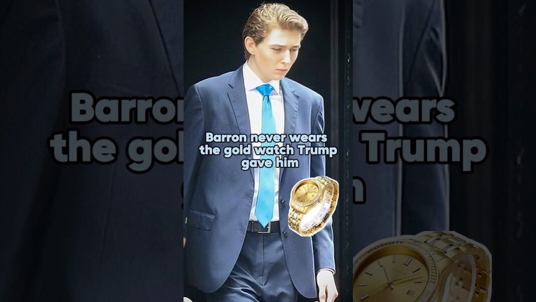 Barron Trump never wears the gold watch Trump gave him#shorts #celebrity #trump #barrontrump