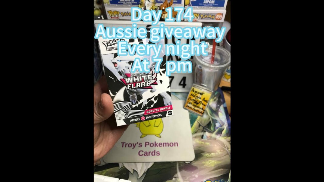 subscribers night Australia Pokemon card giveaways LIVE day 174 opening black & white pack #pokemon