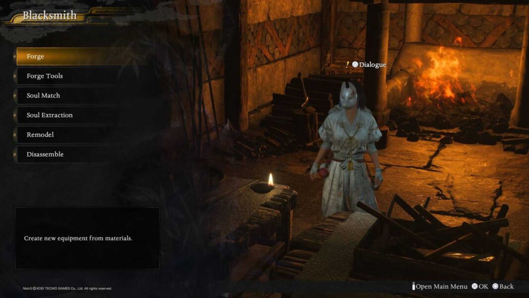 How to unlock the blacksmith in Nioh 3