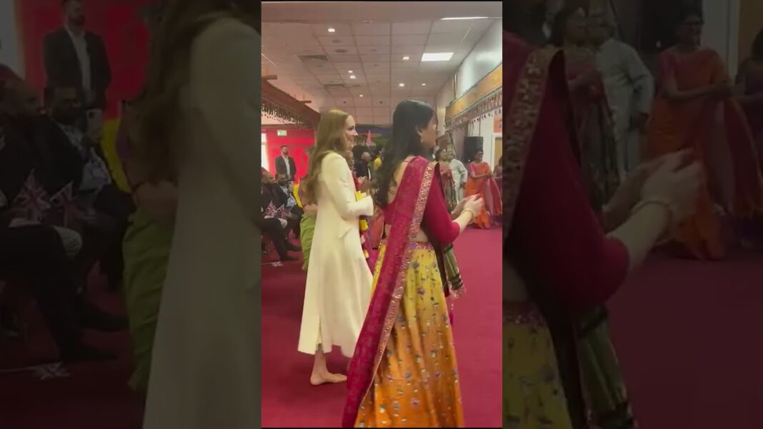 Princess Kate joins in traditional Holi dance #princesscatherine #princessofwales #princesskate