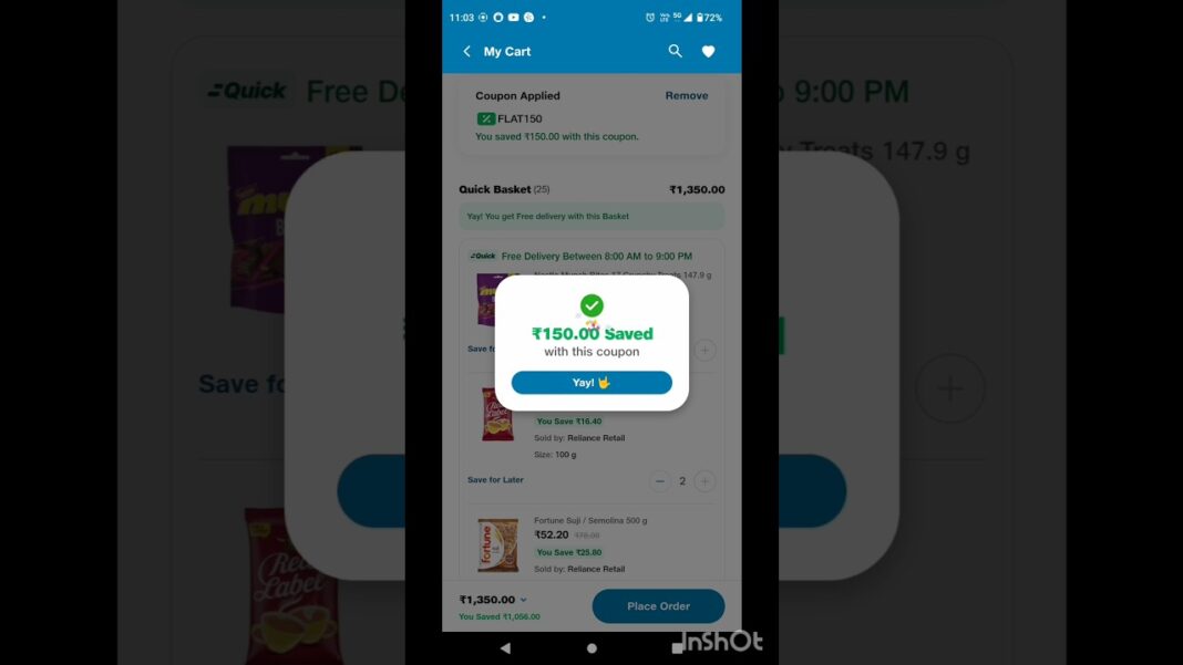 How to Apply coupon on Jio Mart #jiomart #onlineshopping #discount #coupon #shorts #viralvideo