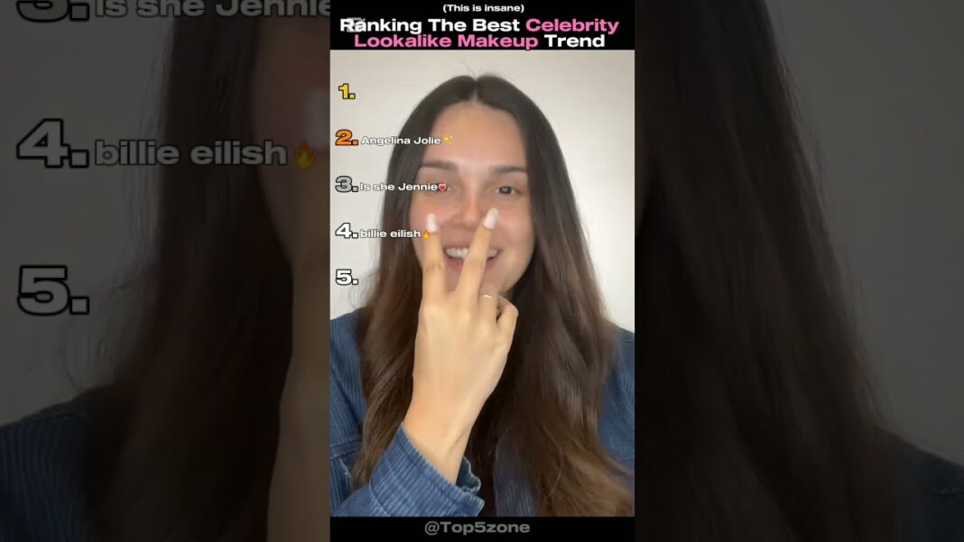 Ranking The Best Celebrity Lookalike Makeup Trend #celebrity #rihanna #shorts #celebritylookalike