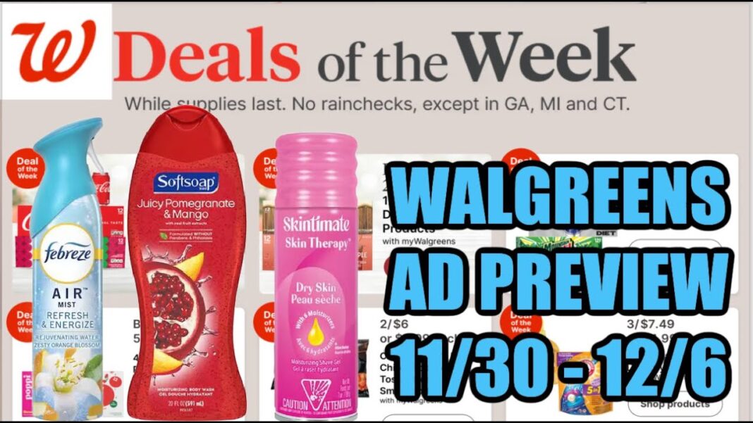 WALGREENS AD PREVIEW (11/30 – 12/6)